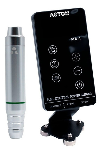 Kit Aston Pen Create + Fonte Digital Ma-1 Tattoo Cor Prata