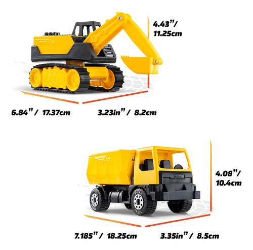 Camión Volquete Y Excavadora Toy Tonka Steel Classics Giga S