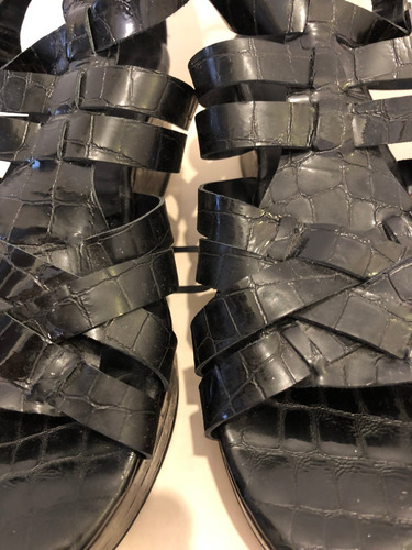 Sandalias Uma Negras Con Plataforma Talle 39 Nuevas!