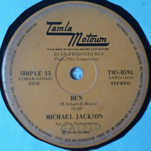 Michael Jackson - Ben - Mi Chica - Simple Tamla Motown Soul