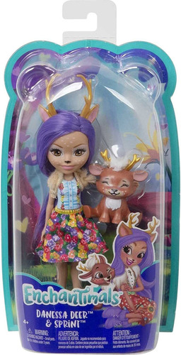Enchantimals Danessa Deer Doll Sprint Figure, Muñeca Pequeña
