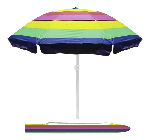 Sombrilla De Playa Jardín Con Funda De 2.15mts De Diámetro