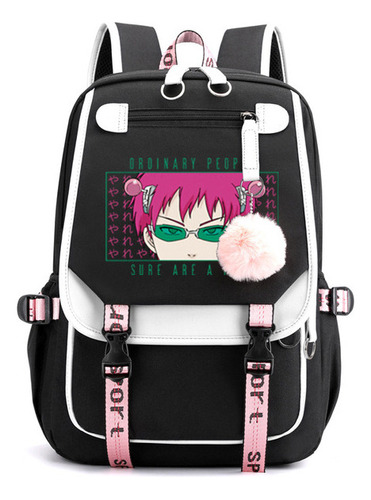 Mochila Con Estampado De Desastres De Saiki Kusuo