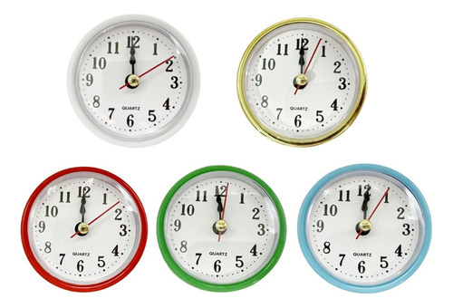 Reloj De Cuarzo Con Insertos Para Piezas De Bricolaje, Plást