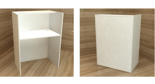 Balcão Atendimento / Recepção / Caixa / Vallet Em Mdf Cor Branco