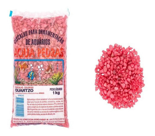 Substrato Quartzito Vermelho 1kg Aqua Pedras