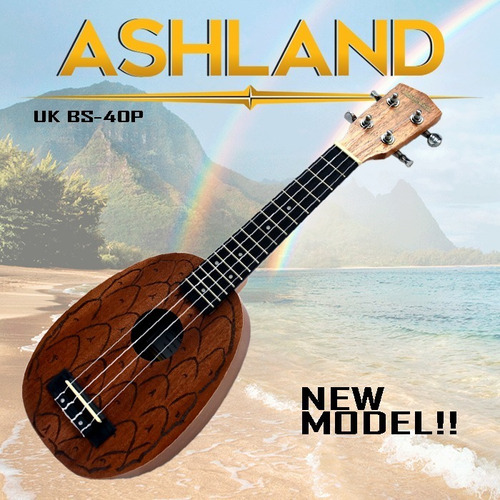 Ukelele 21 Pulgadas Sapele Diseño Piña Ashland Bs-40p