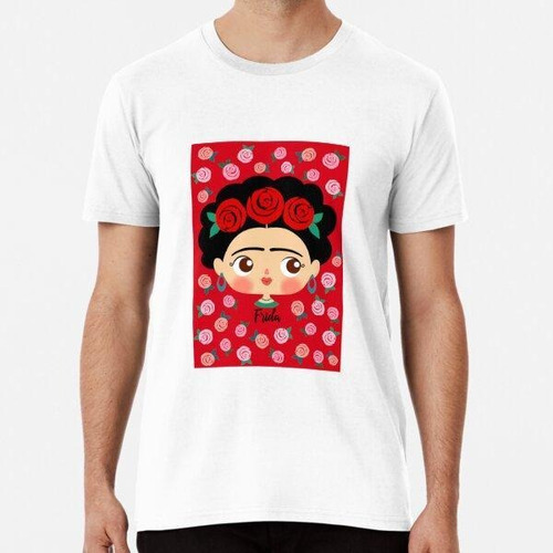 Remera Frida Kahlo - Rosas - D3 Camiseta Clásica Algodon Pre