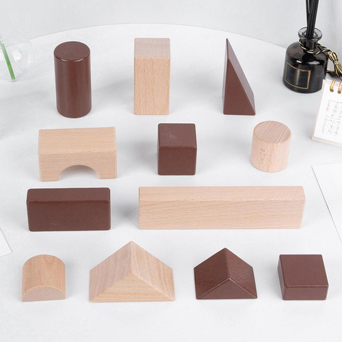 Juego De Bloques De Construcción De Madera, Bloques De