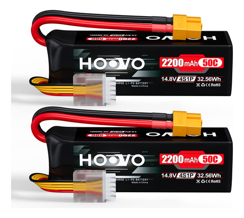 Hoovo 4s 14.8v 2200mah 50c Lipo Battery Ha B07wvw11l9_250424