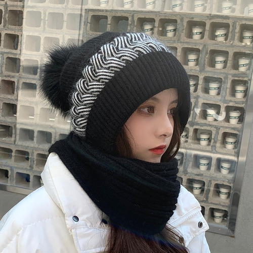 Gorro De Invierno Para Mujer, Gorro De Lana, Bufanda, Chal