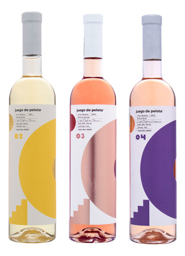 Blanco Chardonnay + Rosado Petite Sirah + Rosado Pinot Noir