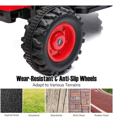 Tractor Para Niños Con Remolque, Tractor Eléctrico A Batería