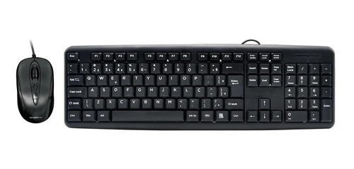 Combo Clásico Teclado Portugués Y Ratón Usb Argomtech