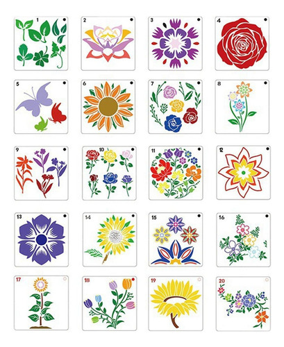 20x Plantilla De Pintura En Relieve, Juegos De Arte De