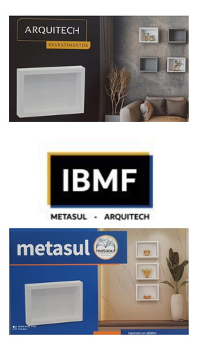 Nicho Flutuante Arquitech-metasul Sobrepor 28x40 Moderno Cor Branco