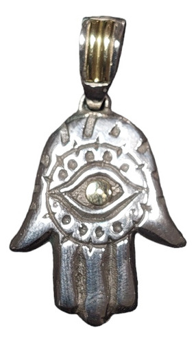 Dije En Plata Y Oro Mano De Fatima (hamsa)