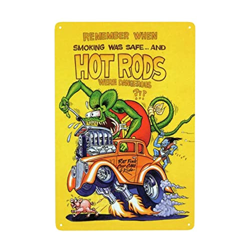 Wodebao Rat Fink Tin Sign Hot Rods Cartoon Classic 532xl