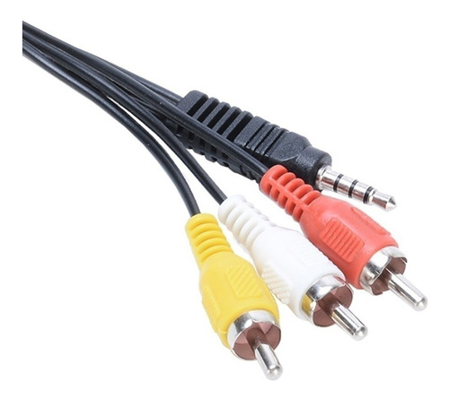 Cable Adaptador Av Miniplug 3,5mm A 3 Rca Audio Video X20 Un