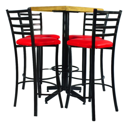 Mesa Cafeteria, Restaurant, Periquera, Cocina, Bar, Verano M Rojo Negro