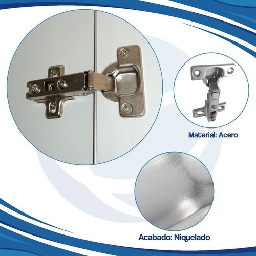Imagen 3 de 10 de Bisagra Codo 0 Cazoleta 35 Mm Mueble Puerta X4/u Mundo Cima