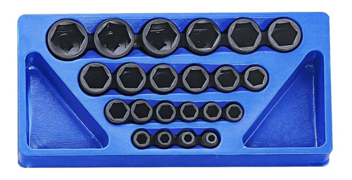 1/2 Dr. 22 Piece Sae 6 Point Impact Socket Set Is-422s B