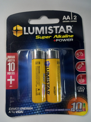 Batería Aa Alcalina 2pz X 2 Lumistar 40178