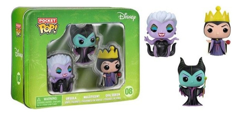 Funko Pocket Pop Disney Ursula, Maleficent Y Evil Queen #08