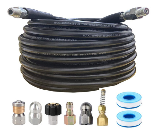 Mamia Pairs 100 Ft Sewer Jetter Kit For Pressure Washer,sewe