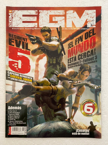 Revista Egm Electronic Gaming Monthly 11 2008 Resident Evil (Usado)