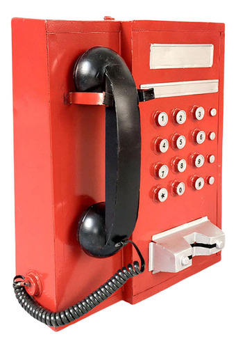 Modelo De Teléfono Fijo Montado En La Pared, 30,5 X Rojo