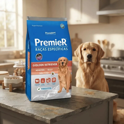 Premier Ração Cachorro Golden Retriever Adulto Frango 12kg