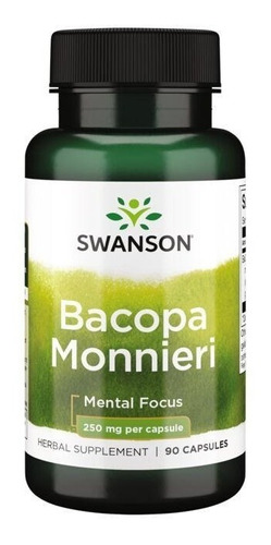 Bacopa Monnieri 250mg 90cap Enfoque Mental Swanson 