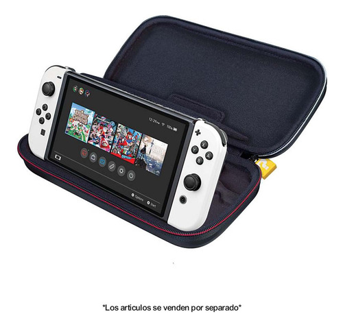 Estuche Game Traveler Deluxe Travel Case Switch Super Mario Color Negro