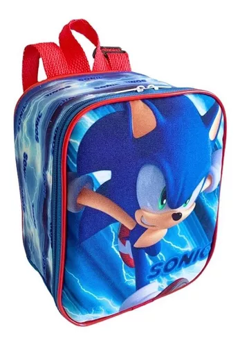 Mochila Escolar Infantil Meninos Super Sonic o Ouriço Azul e Seus