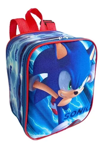 Mochila Infantil Bolsa Meninos Desenho Super Sonic O Ouriço Azul