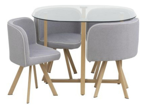 Juego De Comedor Auxiliar X4 Ciudades Puestos Minimalista