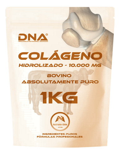 Colágeno Bovino D N A® - Absolutamente Puro - Recarga - 1 Kg