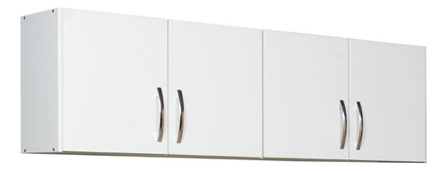 Alacena 1,40 Cm 4 Puertas Línea Arco - Melamina Recchezze Color Blanco