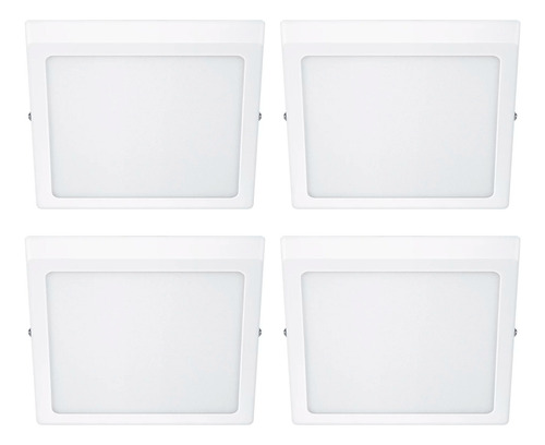 Lámpara plafón led de techo Philips DL252 SQ LED 2000 65K 24W luz color 6500k pack x 4 unidades