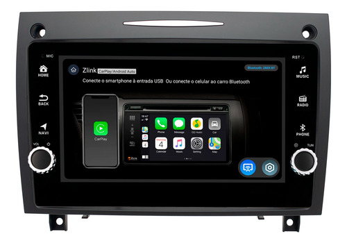 Multimídia 2mix C/botões Slk 2004 A 2011 2+64gb Android 9p