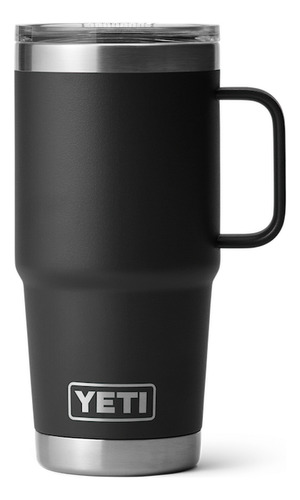 Yeti Rambler 20oz Travel Mug Black Con Tapa Stronghold - Neg