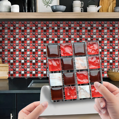 Pegatinas de cristal para bricolaje en forma de S, 10 pegatinas de pared de color A