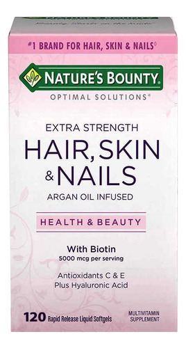 Hair, Skin And Nails Nature Bounty X 120 Softgels