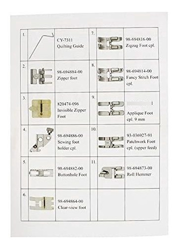 Kit Pie Para Pfaff Domestica Prensatela Maquina Coser