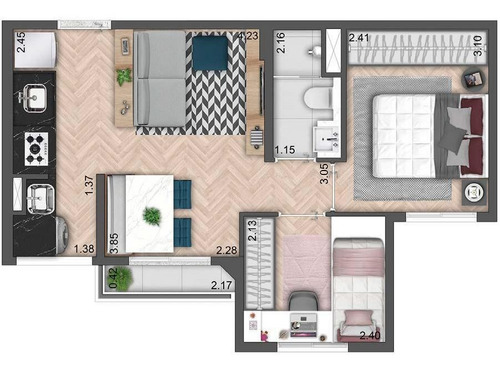 Apartamento Com 2 Dormitórios À Venda, 37 M² Por R$ 288.700,00 - Santa Teresinha - São Paulo/sp - Ap9140