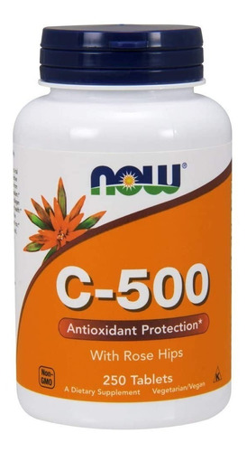 Vitamina 500 Mg C-500 Now 250 Tabletas