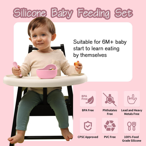 Set De Alimentación Para Bebés Catvegue De Silicona, 8 Pieza