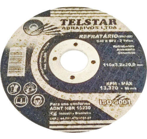 Disco Refratario Telstar 110 X 3,2 X 20 302206 - Kit C/10