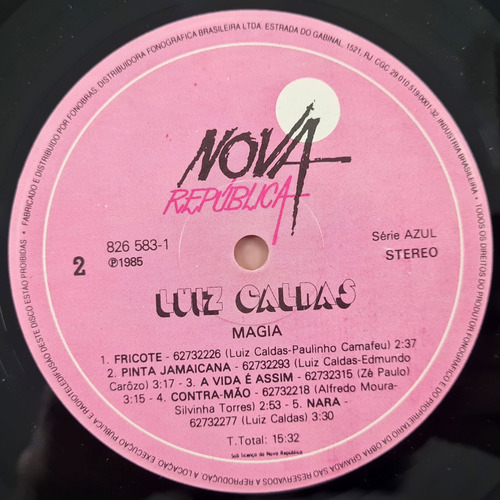 Luiz Caldas - Magia (1985) Brasil - Vinilo / Lp (Usado)